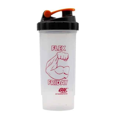 شیکر بدنسازی یک تیکه اوپتیموم مدل FLEX ظرفیت ۰.۷ لیتر