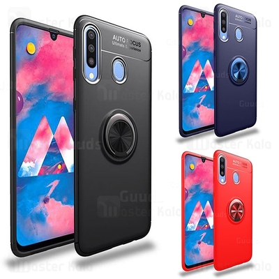 قاب ژله ای طرح چرم انگشتی سامسونگ Samsung Galaxy M30 Becation A.F Magnetic Ring