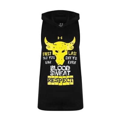 رکابی کلاهدار ورزشی مردانه آندر آرمور مدل PY-BLOOD SWEAT مشکی