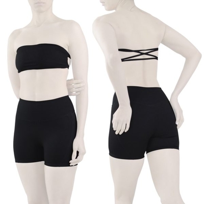 ست دکلته و کشاله بند ورزشی زنانه مدل ES927 مشکی