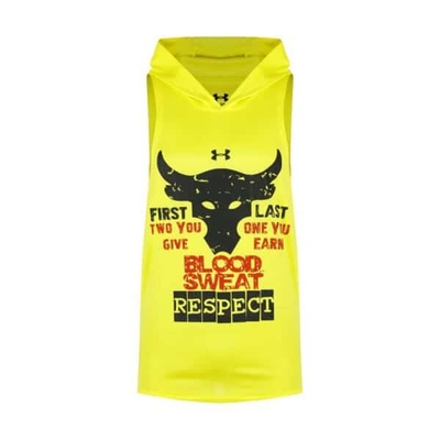 رکابی کلاهدار ورزشی مردانه آندر آرمور مدل PY-BLOOD SWEAT زرد