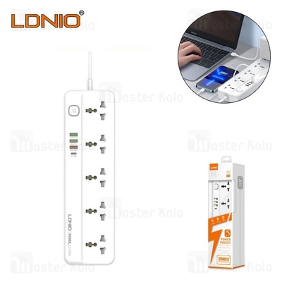 چند راهی برق و شارژر الدینیو LDNIO SC5415 دارای 4 پورت