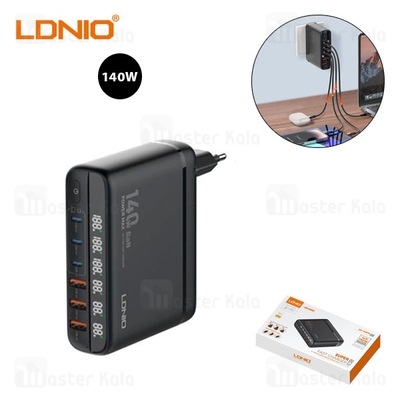 شارژر دیواری 6 پورت الدینیو Ldnio A6140C GaN توان 140 وات