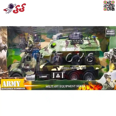 اسباب بازی کامیون ارتشی و نفربر جنگی MILITARY EQUIP MENT 8803