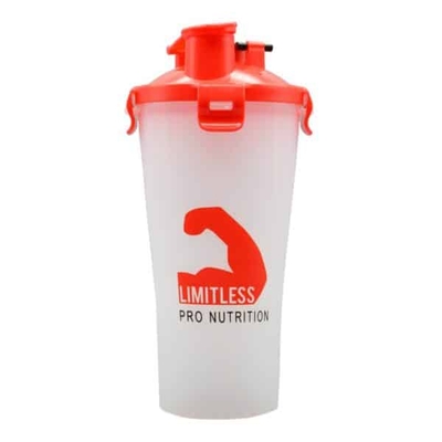 شیکر دومخزنه بدنسازی لیمیتلس مدل PRO FT ظرفیت ۰.۸ لیتر