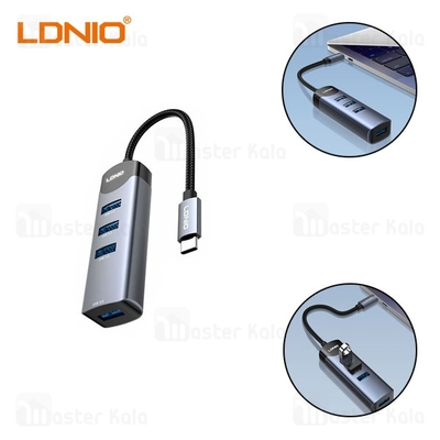 هاب 4 پورت تایپ سی الدینیو LDNIO DS-134C