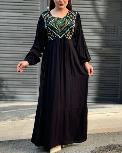  پیراهن نخ آستین کیمونو محرمی(تخفیف تولیدی) 6114