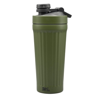 شیکر استیل ورزشی یک تیکه اسپورتیوم مدل Grooved ظرفیت ۰.۷۵ لیتر