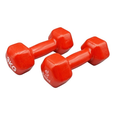 دمبل بدنسازی رکورد مدل Strong روکش دار وزن ۳ کیلو گرم بسته دو عددی
