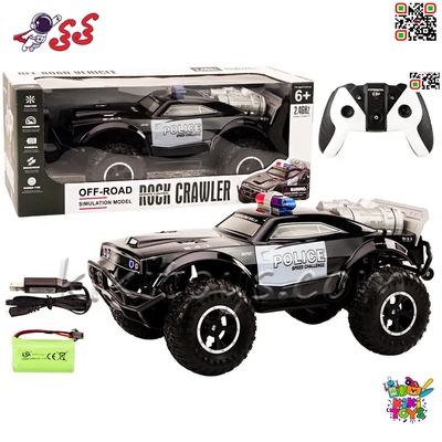 ماشین کنترلی پلیس آفرود با سرعت بالا، آژیر پلیسی و چراغ گردان – طراحی بزرگ سایز 1:8 مدل 90207F