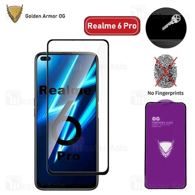 محافظ صفحه شیشه ای تمام صفحه تمام چسب OG ریلمی Realme 6 Pro OG 2.5D Glass