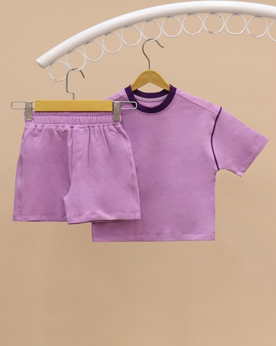 تیشرت شلوارک دورس Lilac NZDE