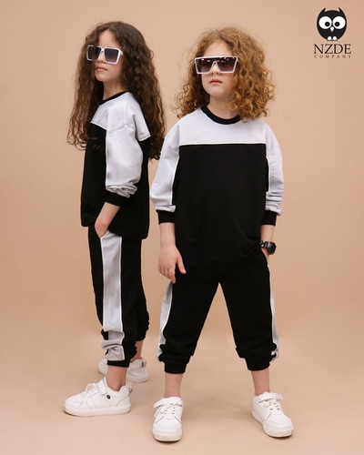 بلوز شلوار طیفی بگ استایل مغزی دوزی NZDE