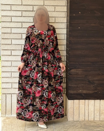 پیراهن سایزبزرگ ترمه طرح اندونزی 6117