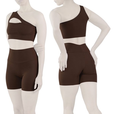 ست نیم تنه و کشاله بند ورزشی زنانه لولولمون مدل ۷۱۰۲ قهوه ای