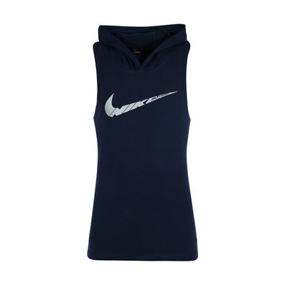 رکابی بدنسازی مردانه کلاه دار نایک مدل Mub-193 سرمه‌ای