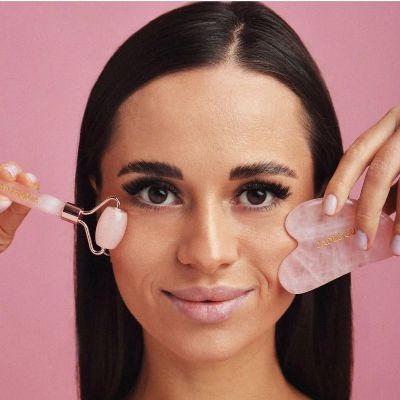 جیدرولر و سنگ گواشا صورتی