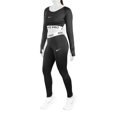 ست نیم تنه کراپ و لگ ورزشی زنانه نایک مدل SRN-1K625 مشکی