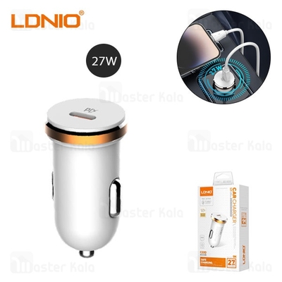 شارژر فندکی الدینیو Ldnio C22Q توان 27 وات همراه با کابل