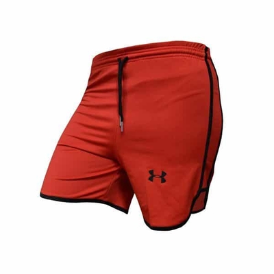 شلوارک ورزشی مردانه UNDER ARMOUR قرمز DS خط مشکی