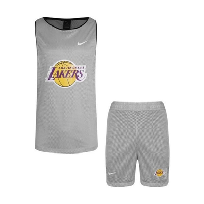 ‫‫ست رکابی و شلوارک ورزشی مردانه لیکرز مدل PB-1411 طوسی