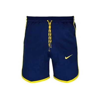 شلوارک ورزشی مردانه نایک NIKE سرمه‌ای DS خط زرد