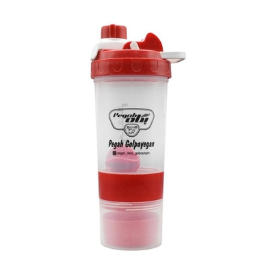 شیکر ورزشی سه تیکه پگاه مدل Ebi شفاف درب پیچی ظرفیت ۰.۶ لیتر