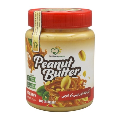کره بادام زمینی رژیمی نچسان پاور طعم کرانچی ۴۵۰ گرمی