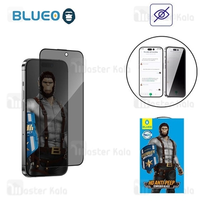 گلس حریم شخصی تمام صفحه تمام چسب بلوئو Apple iPhone 16 Pro Max Blueo HD Anti-Peep Privacy