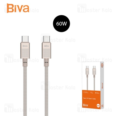 کابل Type-C به Type-C بیوا Biva C-40CC طول 1 متر توان 60 وات