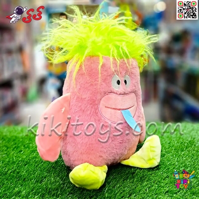 عروسک پولیشی میکروب بامزه با موهای فسفری – نرم، سبک و دوست‌داشتنی