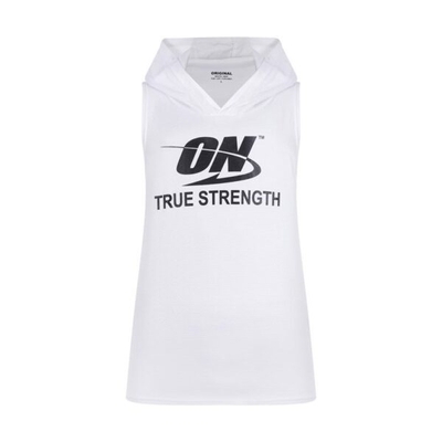 رکابی کلاهدار ورزشی مردانه اوپتیموم نوتریشن مدل PY-True Strength سفید