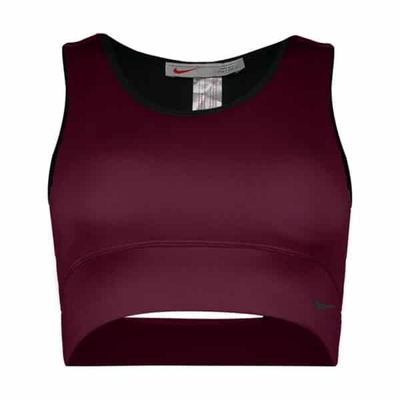 نیم تنه ورزشی زنانه نایک مدل ADNK-SIPM13990 بادمجانی