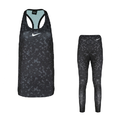 پکیج ست تاپ و لگ ورزشی زنانه نایک مدل  G package-3010 چریکی طوسی تیره