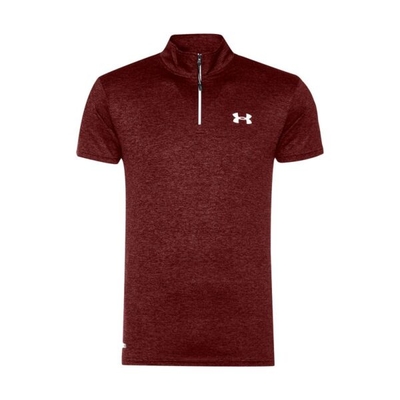 تیشرت استرج ورزشی مردانه آندر آرمور مدل NIM ZIP-069 زرشکی