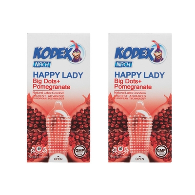  کاندوم خاردار هپی لیدی کدکس Kodex Nach Happy Ladyبسته 10عددی 6989
