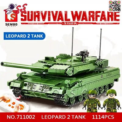 لگو تانک کنترلی جنگی بزرگ لئوپارد 2 برند سمبوبلاک SEMBO BLOCK 711002