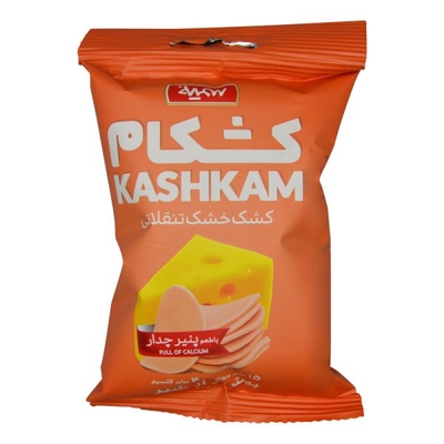 کشک خشک تنقلاتی کشکام سمیه با طعم پنیر چدار  ۲۵ گرمی