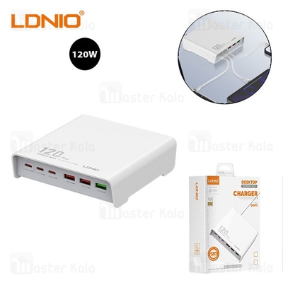 هاب شارژر 6 پورت الدینیو LDNIO Q605 توان 120 وات