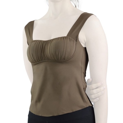 تاپ کاپ‌دار ورزشی زنانه مدل ۶۰۳۰ قهوه‌ای