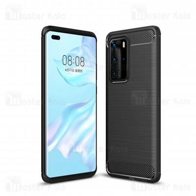 قاب محافظ ژله ای هواوی Huawei P40 Rugged Armor Fiber Carbon