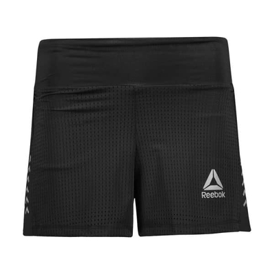 شلوارک کشاله دار ورزشی زنانه ریباک مدل چاکدار HMT-021 مشکی