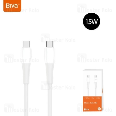 کابل Type-C به Type-C بیوا Biva C-32CC Silicone Cable طول 1.2 متر توان 15 وات