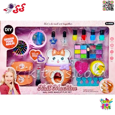 استمپر ناخن و ست آرایشی اورجینال دخترانه مدل Nail salon play set 862