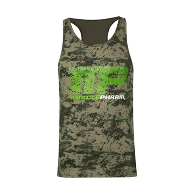 رکابی ورزشی مردانه ماسل فارم مدل GB-CH9910 چریکی سبز خاکی