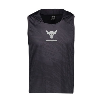 رکابی ورزشی مردانه آندرآرمور چریکی کلاه‌دار سرمه‌ای