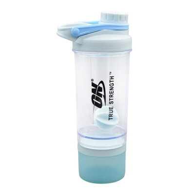 شیکر ورزشی دو تیکه اوپتیموم نوتریشن مدل Strength درب پیچی ظرفیت ۰.۵ لیتر