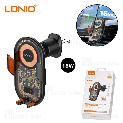 هولدر و شارژر وایرلس دریچه کولری هوشمند الدینیو LDNIO MA30 توان 15 وات