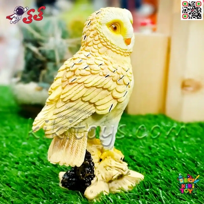 فیگور حیوانات ماکت جغد زرد اسباب بازی Flying Owl Animals Figure 1295