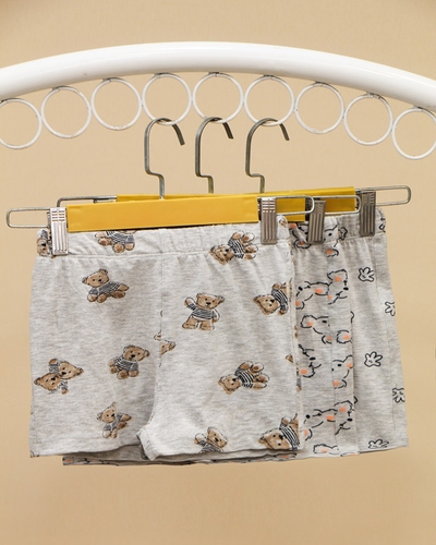 شلوارک طرح کارتونی ملانژ NZDE